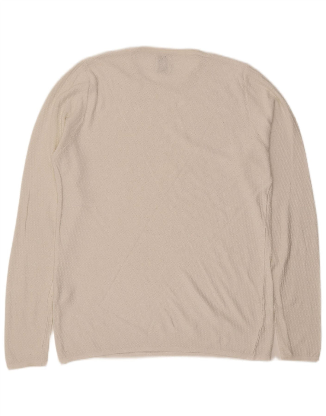 ZARA Mens Crew Neck Jumper Sweater Small Off White Viscose