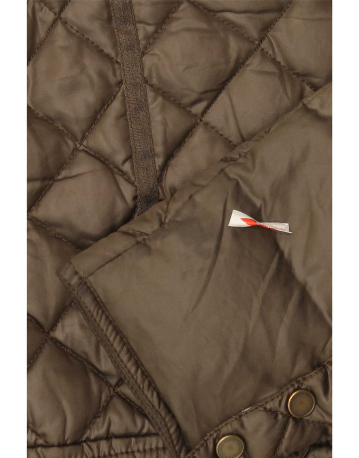 Henry Cottons Womens Padded Jacket IT 42 Medium Khaki Polyester