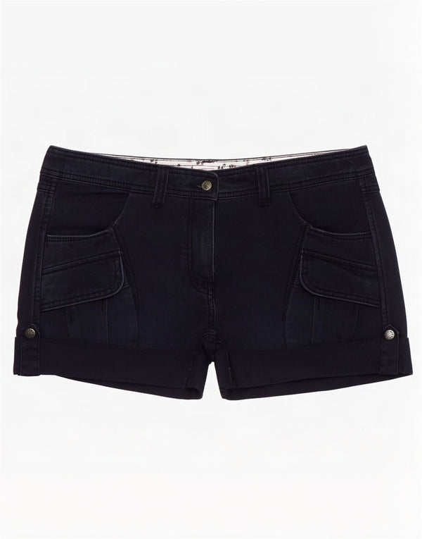 Pantaloncini casual a vita bassa da donna Fat Face UK 12 Medium W32 Cotone blu navy