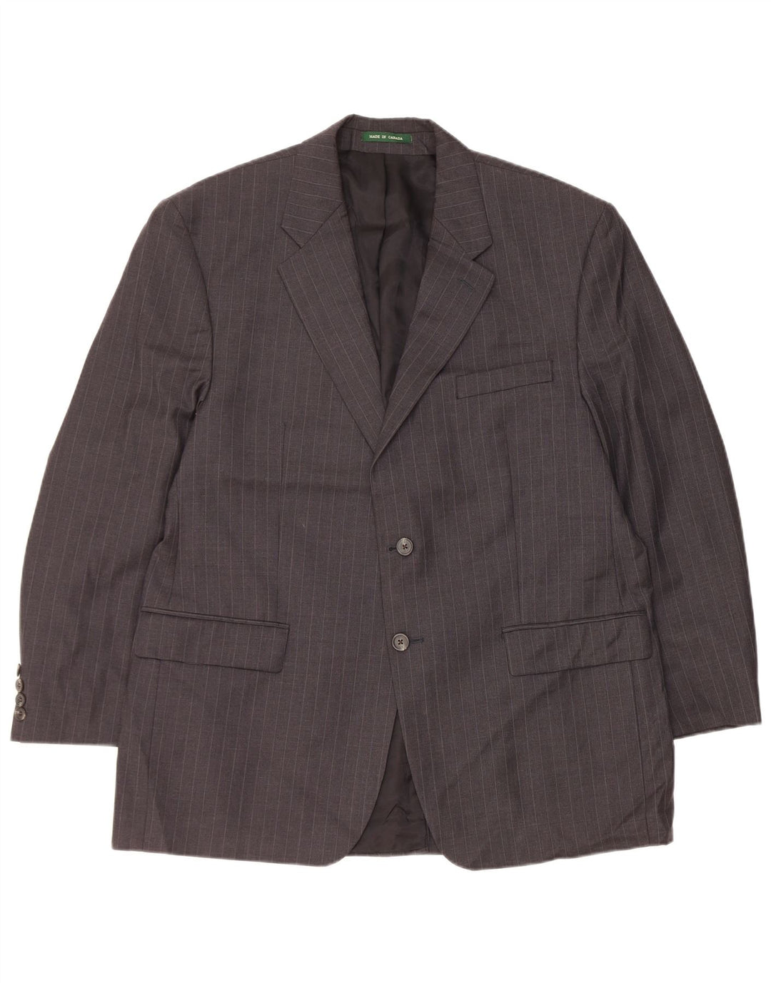 Ralph Lauren Mens 2 Button Blazer Jacket UK 44 XL Grey Pinstripe Wool