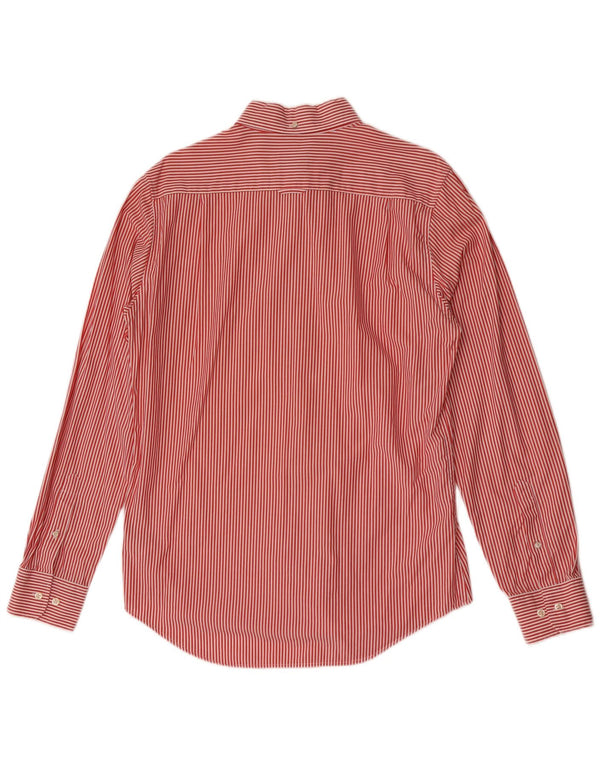 Camicia aderente da uomo Gant taglia 39/40 15 3/4 cotone gessato rosso medio