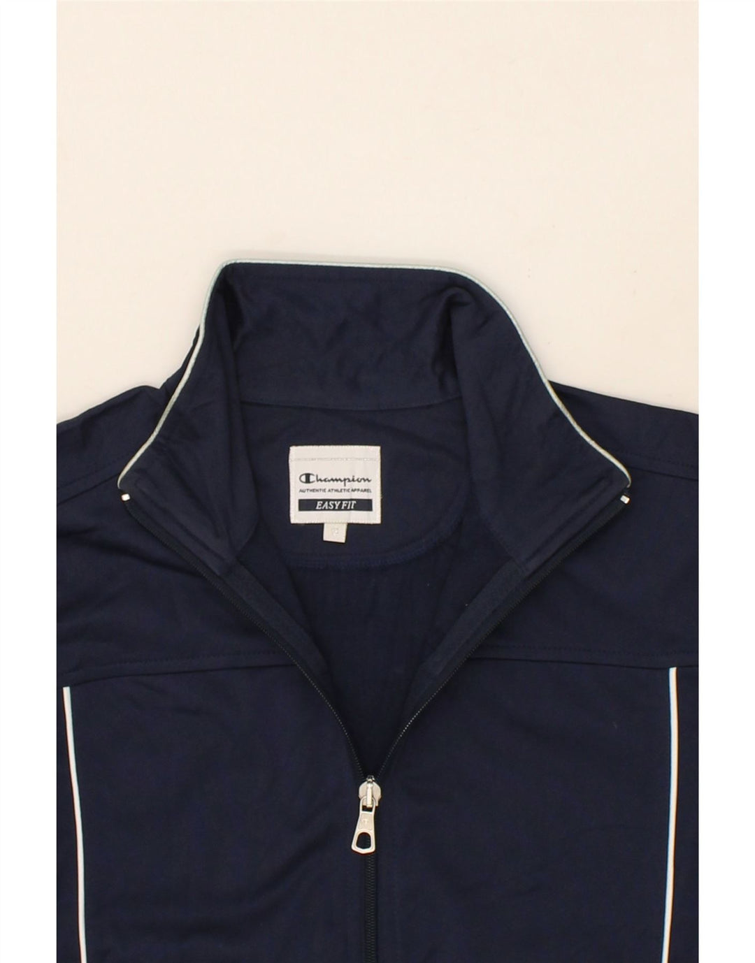 CHAMPION Womens Easy Fit Tracksuit Top Jacket UK 10 Small Navy Blue Vintage Champion and Second-Hand Champion from Messina Hembry 
