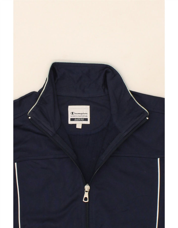 CHAMPION Womens Easy Fit Tracksuit Top Jacket UK 10 Small Navy Blue Vintage Champion and Second-Hand Champion from Messina Hembry 