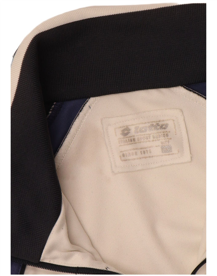 Lotto Herren-Trainingsanzug-Oberteil, Jacke, 2XL, Weiß, Farbblock