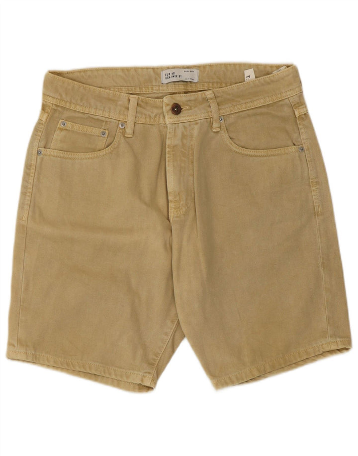 Pantaloncini di jeans da uomo Zara EU 40 medi W31 cotone beige