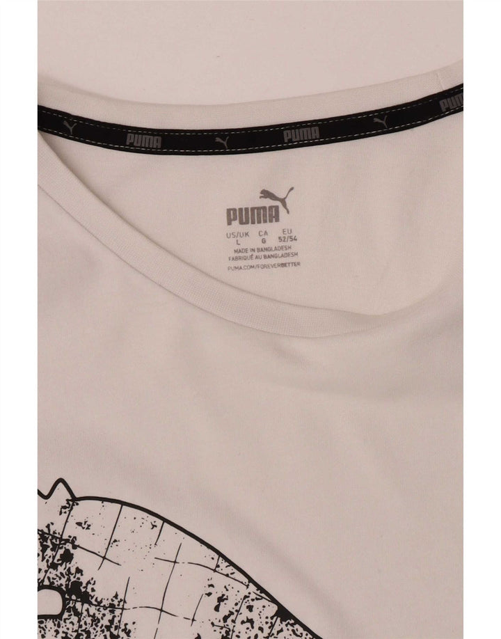 Ανδρικό γραφικό T-Shirt Puma Top Large Λευκό