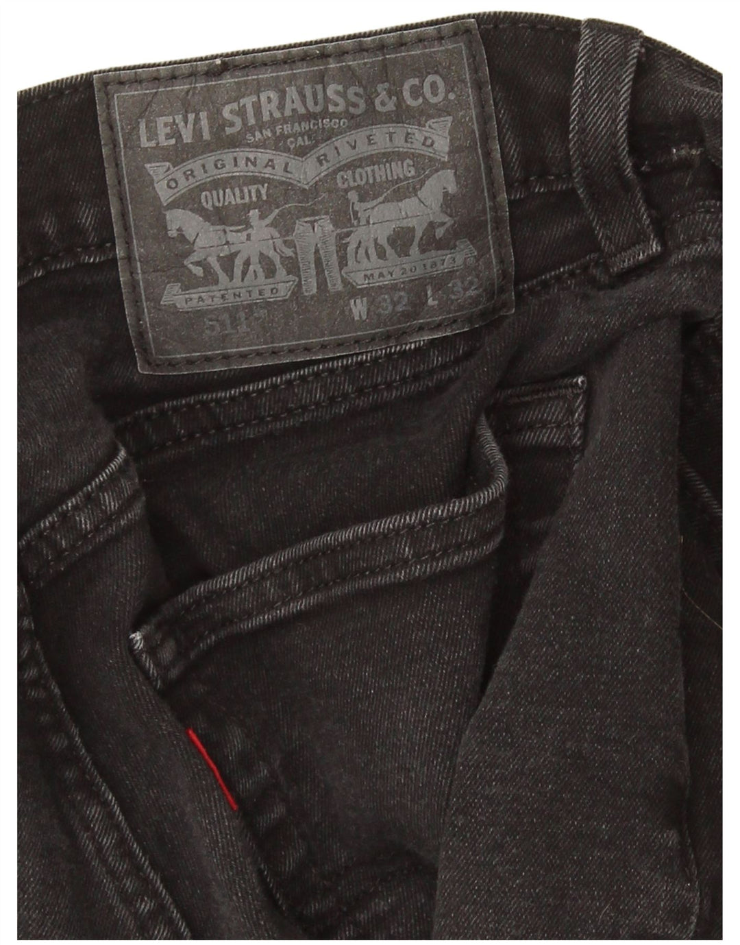 Jeans Levi's Uomo 511 Slim W32 L27 Cotone Nero