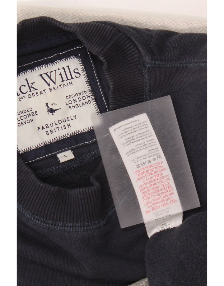 Jack Wills Mens Salcombe Sweatshirt Jumper Large Multicoloured Colourblock