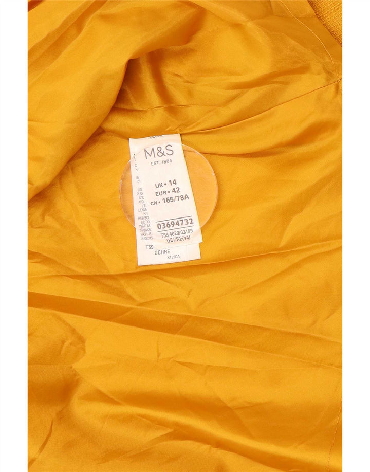 Marks & Spencer Dame Cargo Skirt UK 14 Large W34 Yellow Polyester
