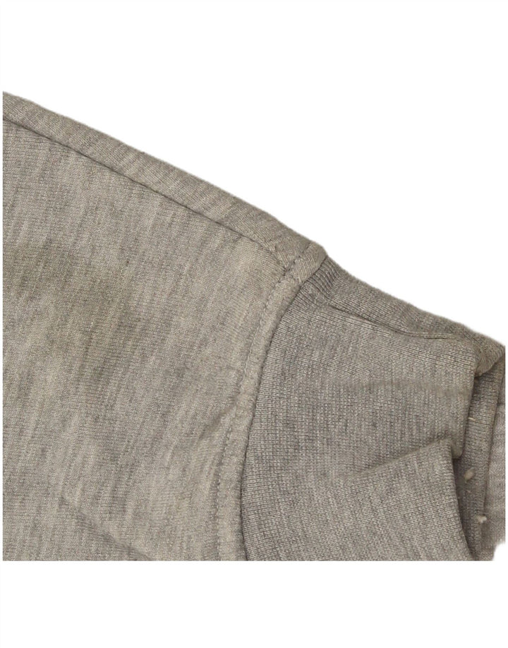 Zara moletom com capuz masculino pequeno poliéster manchado cinza