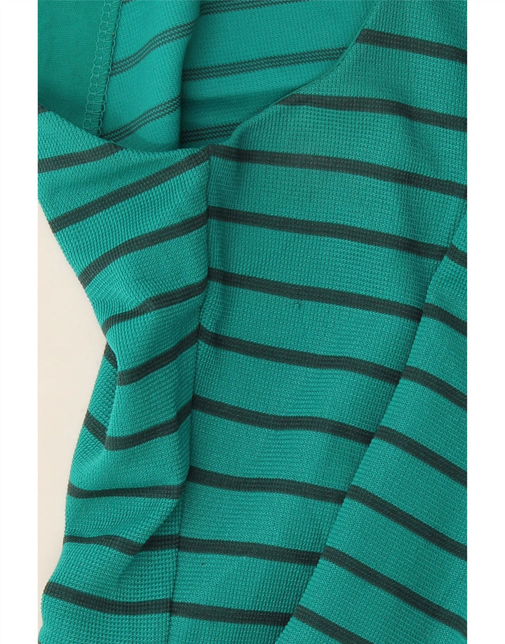 MOSSIMO Womens Sleeveless A-Line Dress UK 14 Large Green Striped Polyester Vintage Mossimo and Second-Hand Mossimo from Messina Hembry 