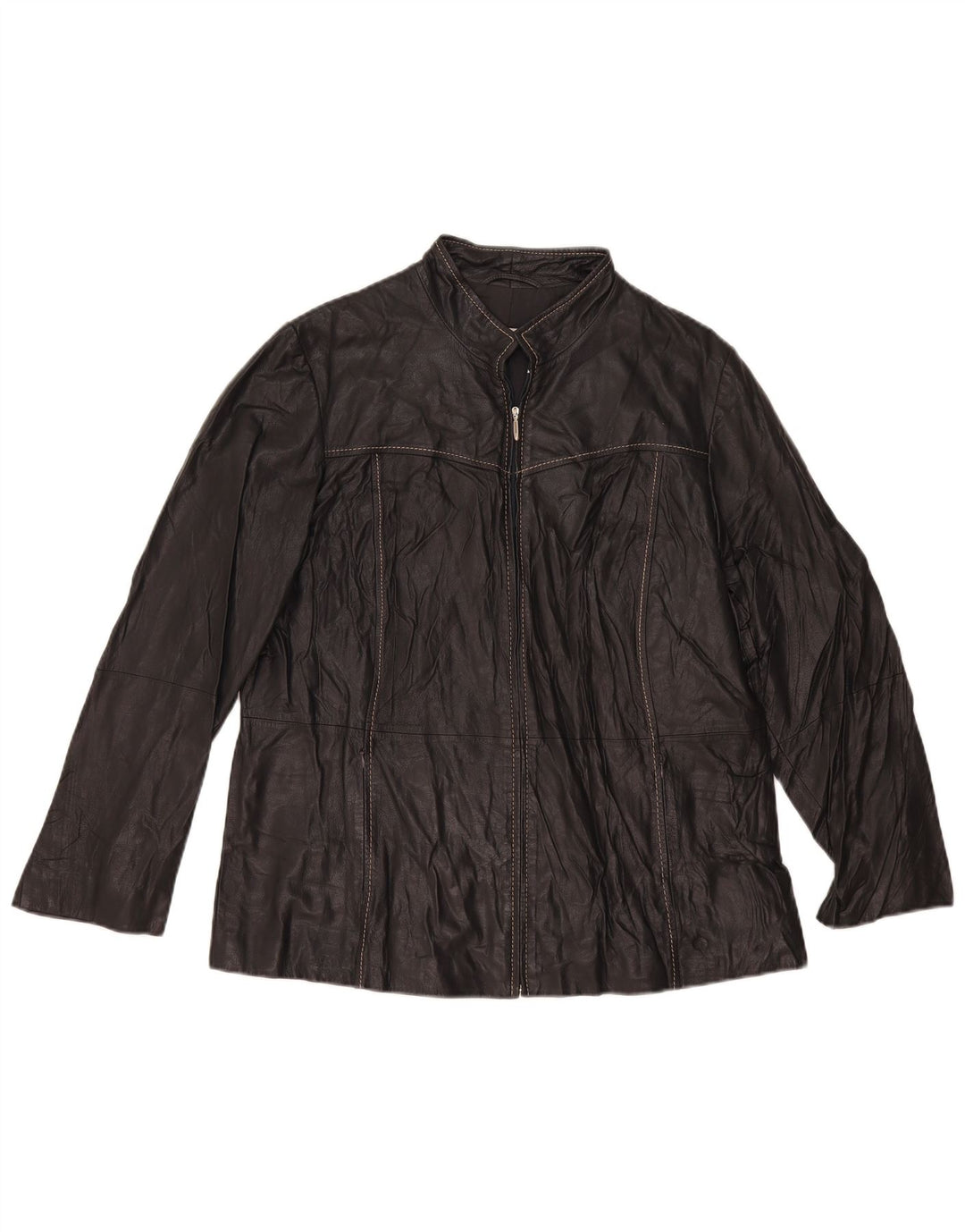 Persona Womens Leather Jacket Size 21 Medium Black