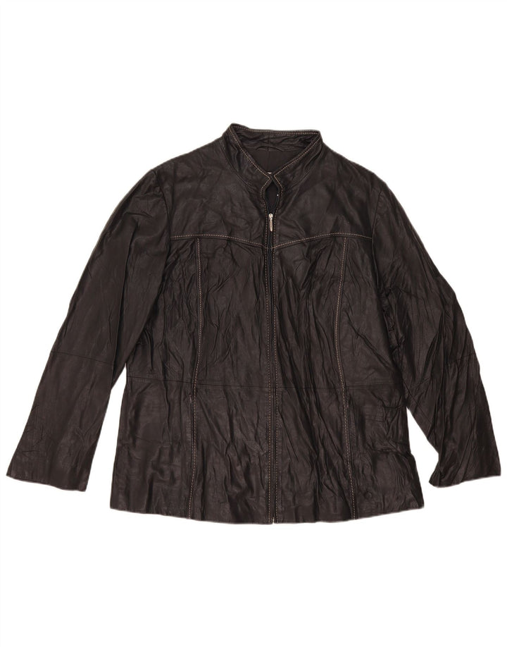 Persona Womens Leather Jacket Size 21 Medium Black