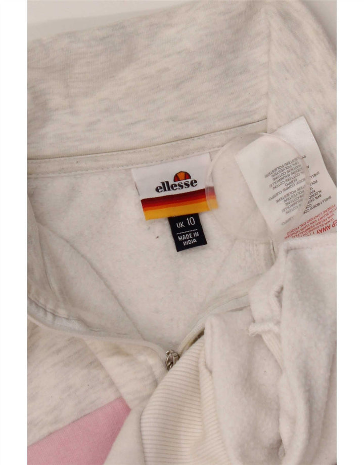 Ellesse Sweat-shirt court surdimensionné pour femme UK 10 Petit Gris