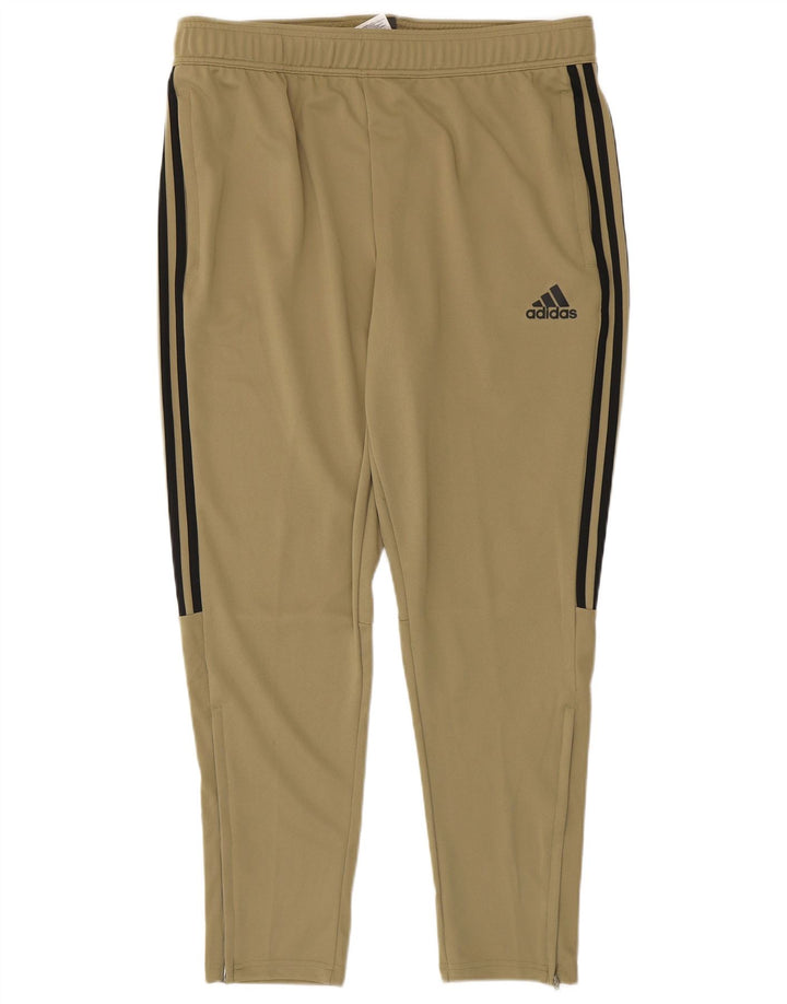 Adidas Mens Aeroready Tracksuit Trousers XL Khaki Polyester