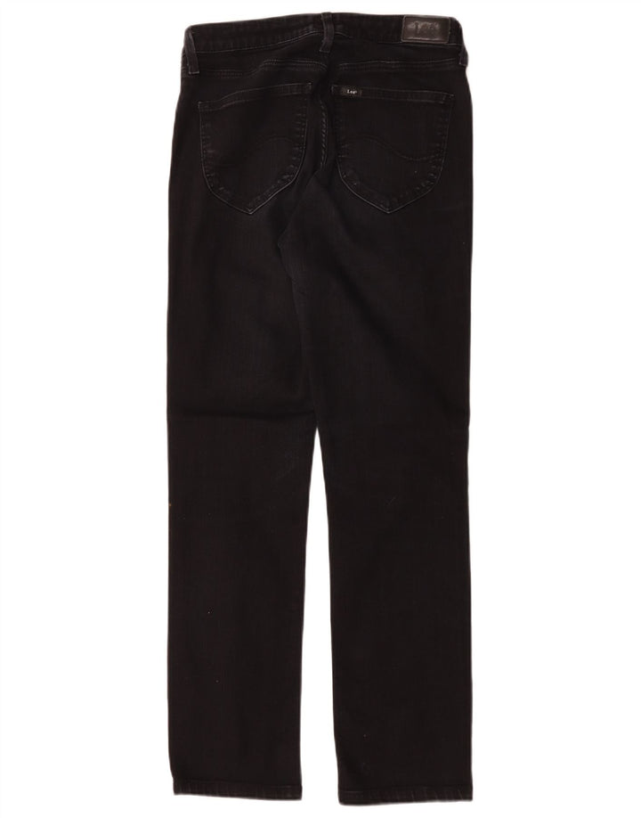 Lee Damen Straight Jeans W30 L29 Schwarz