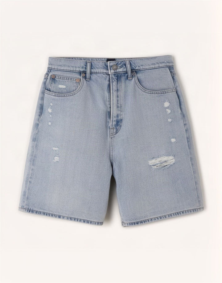 Gap Womens Distressed Denim Shorts Medium W28 Blå Bomuld