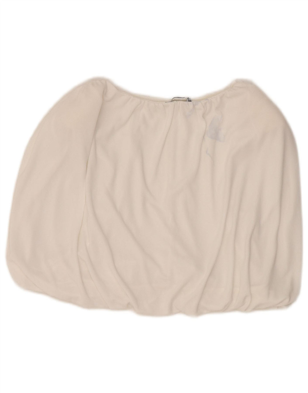 Zara Haut court sans manches pour femme UK 12 Polyester blanc moyen