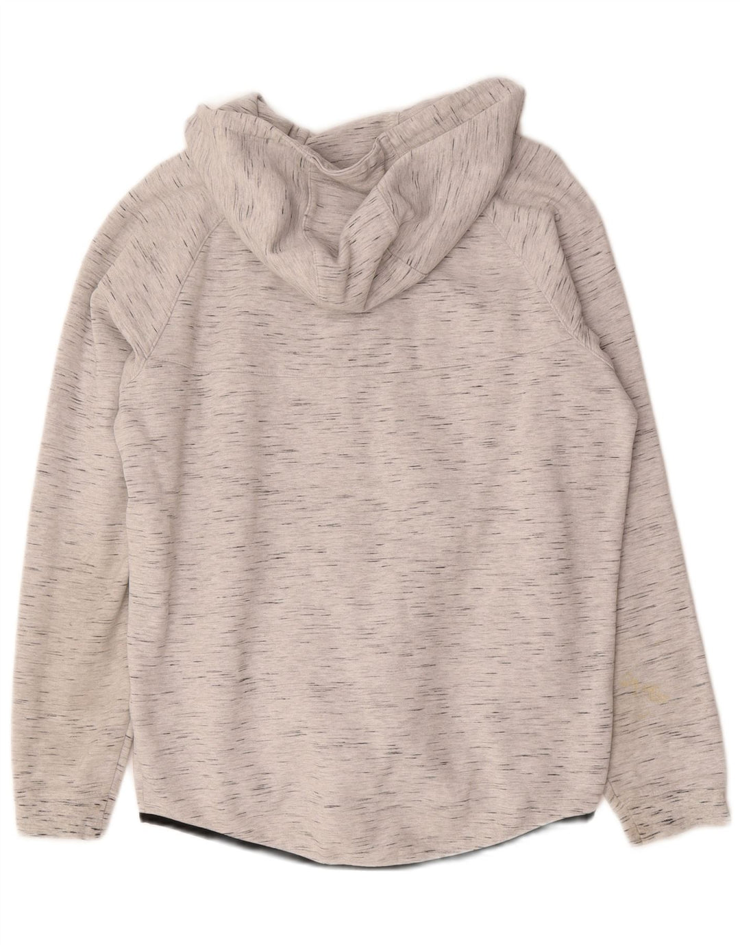 Nike Mens Zip Hoodie Sweater Large Grey Flecked Cotton