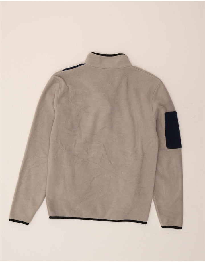 Lotto Mens Zip Neck Fleece Jumper Large Grey Colourblock Polyester