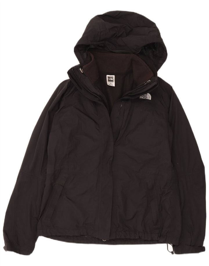 The North Face Womens Hooded Windbreaker Jacket UK 12 Medium Black