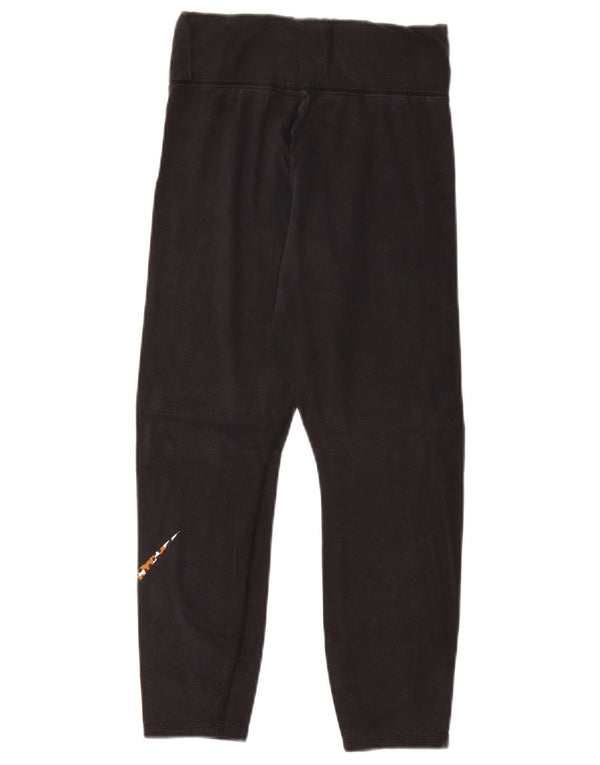 Nike Damen Graphic Crop Leggings UK 8 Small Schwarz