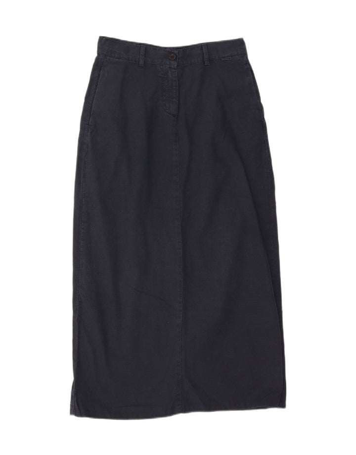 VINTAGE Womens Maxi Skirt Small W27  Navy Blue Cotton Vintage Vintage and Second-Hand Vintage from Messina Hembry 