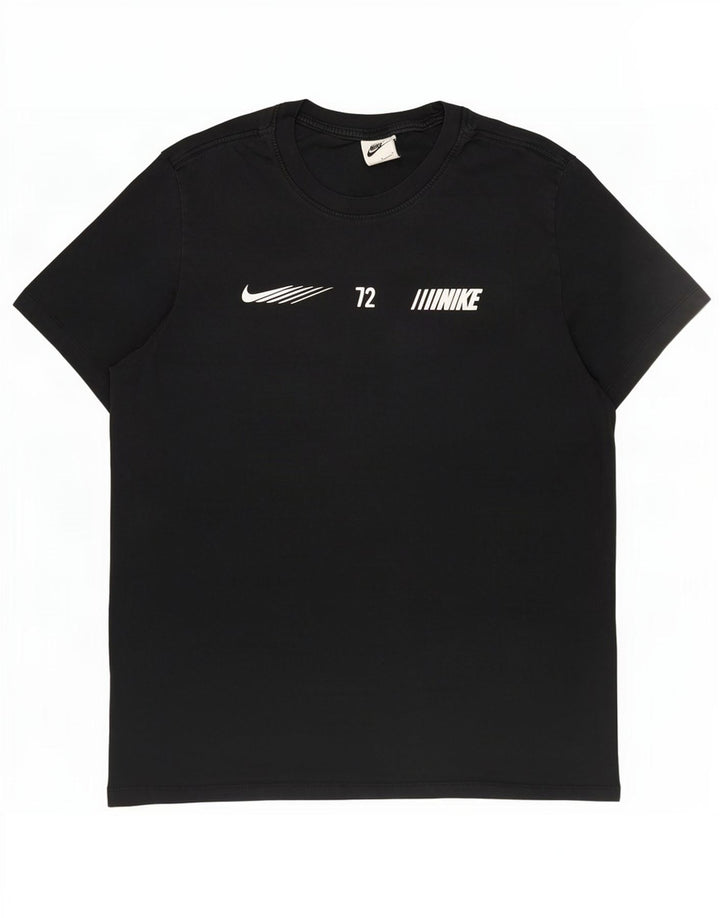 Nike grafisk T-shirt top til mænd, stor sort bomuld