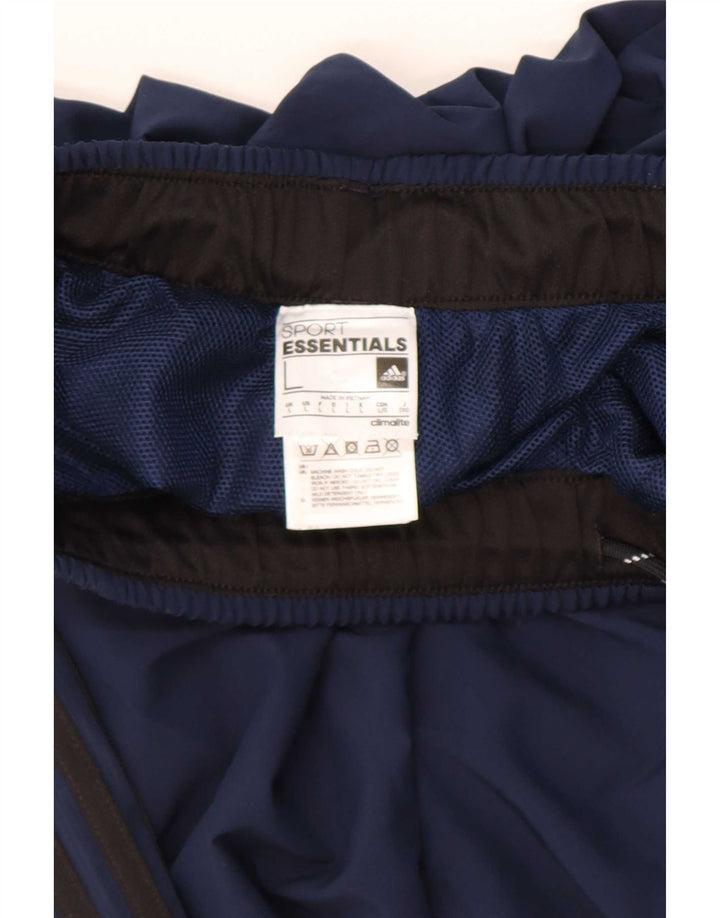 Pantaloni da tuta Adidas Climalite da uomo di grandi dimensioni in poliestere blu navy