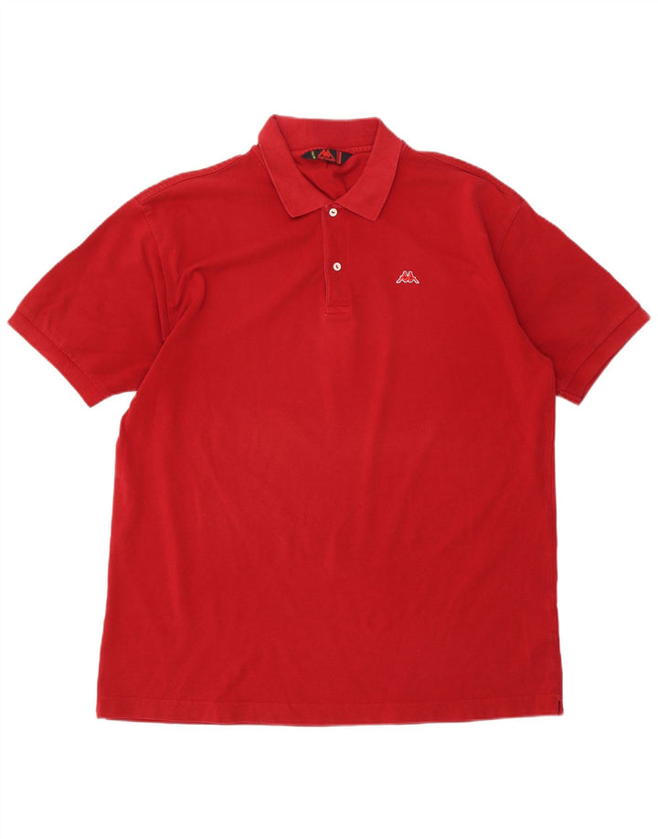 Kappa Mens Polo Shirt 3XL Red Cotton
