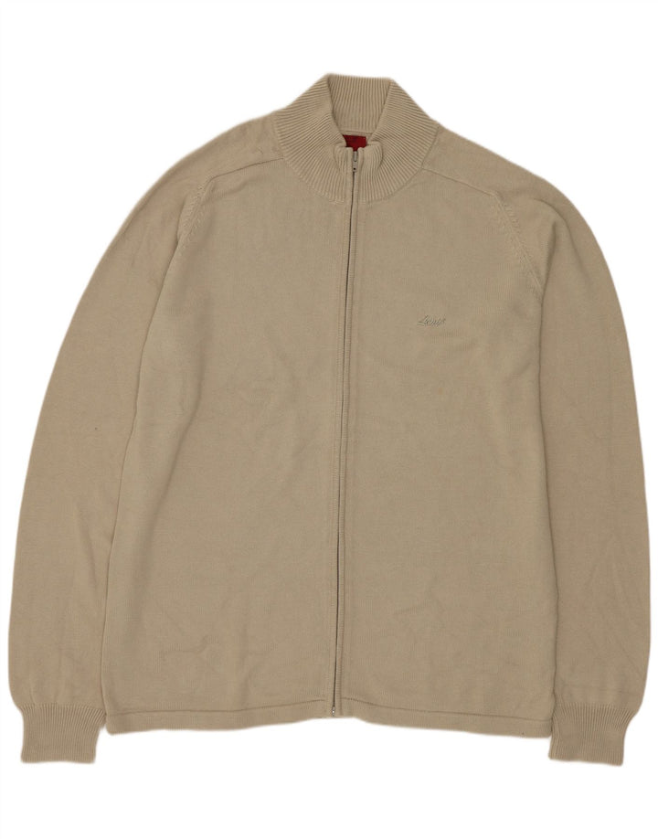 LEVI'S Mens Cardigan Sweater XL Beige Cotton