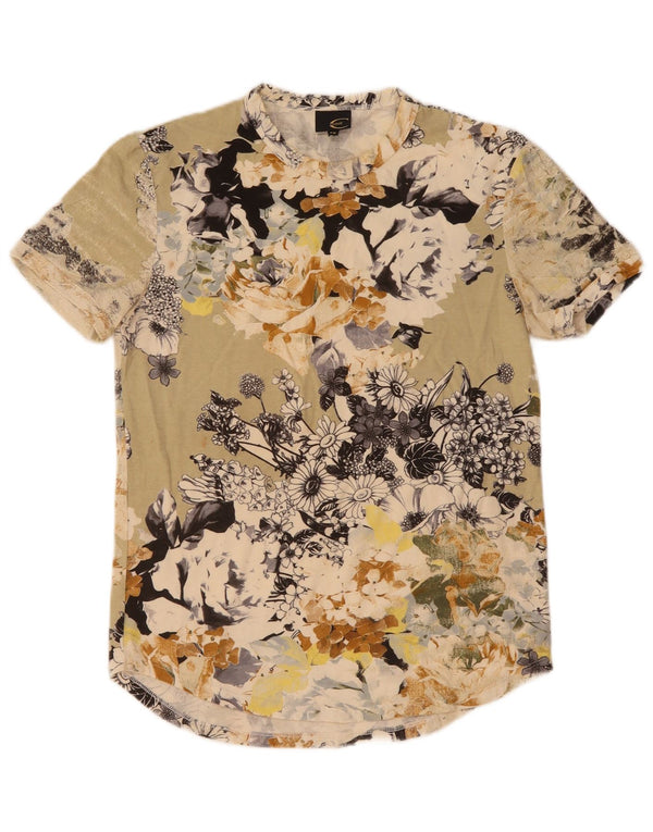 T-shirt donna Just Cavalli Top IT 48 XL Cotone floreale kaki