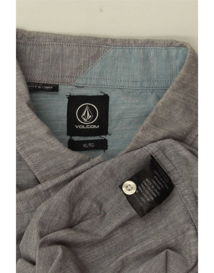 Volcom Mens Shirt XL Grey Cotton