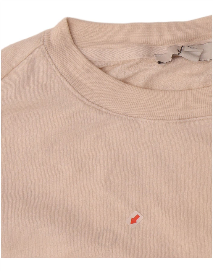 Marks & Spencer Womens Sweatshirt Jumper UK 16 Large Beige Tie Dye