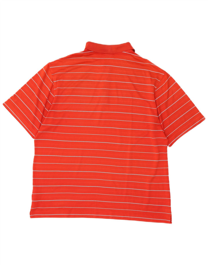 Nike muška Dri Fit polo majica s velikim crvenim prugama od poliestera