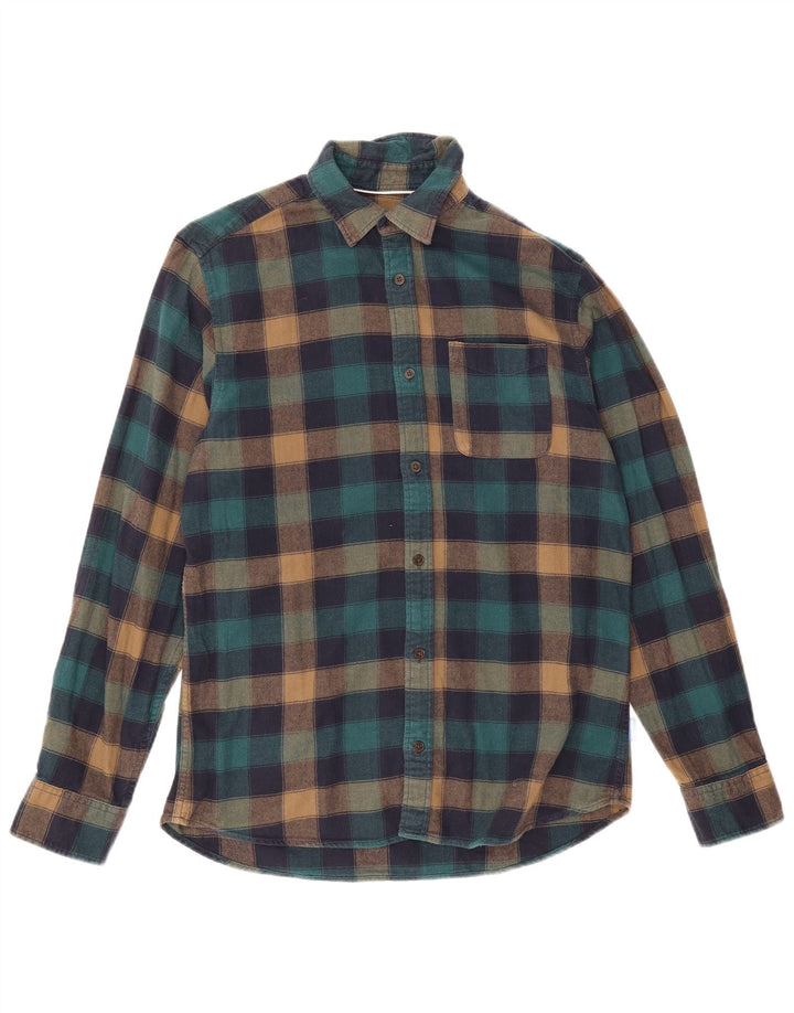 Camicia da uomo in flanella Jack & Jones piccola in cotone a quadri multicolore