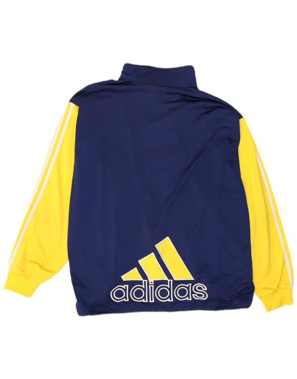 Giacca da ginnastica grafica da uomo Adidas UK 48/50 XL Blu navy Colourblock