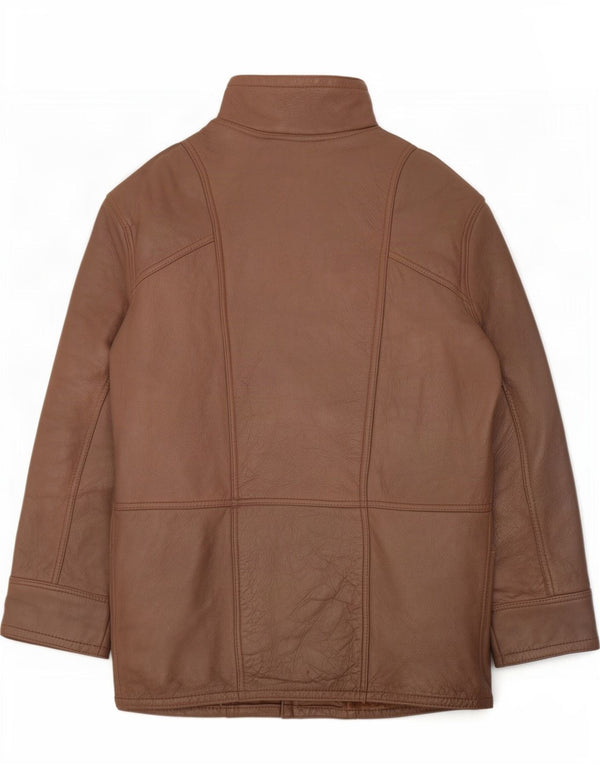 Vintage Womens Shearling Jacket UK 14 Medium Brown