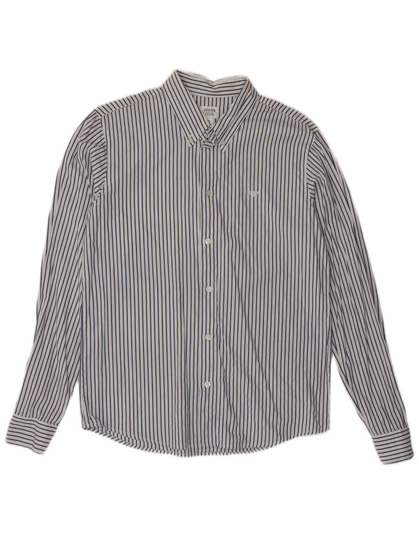 Camicia Armani Bambino 15-16 Anni Cotone Rigato Bianco