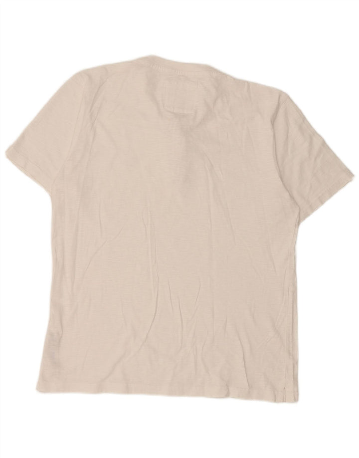 Fat Face Mens T-Shirt Top Large White Cotton