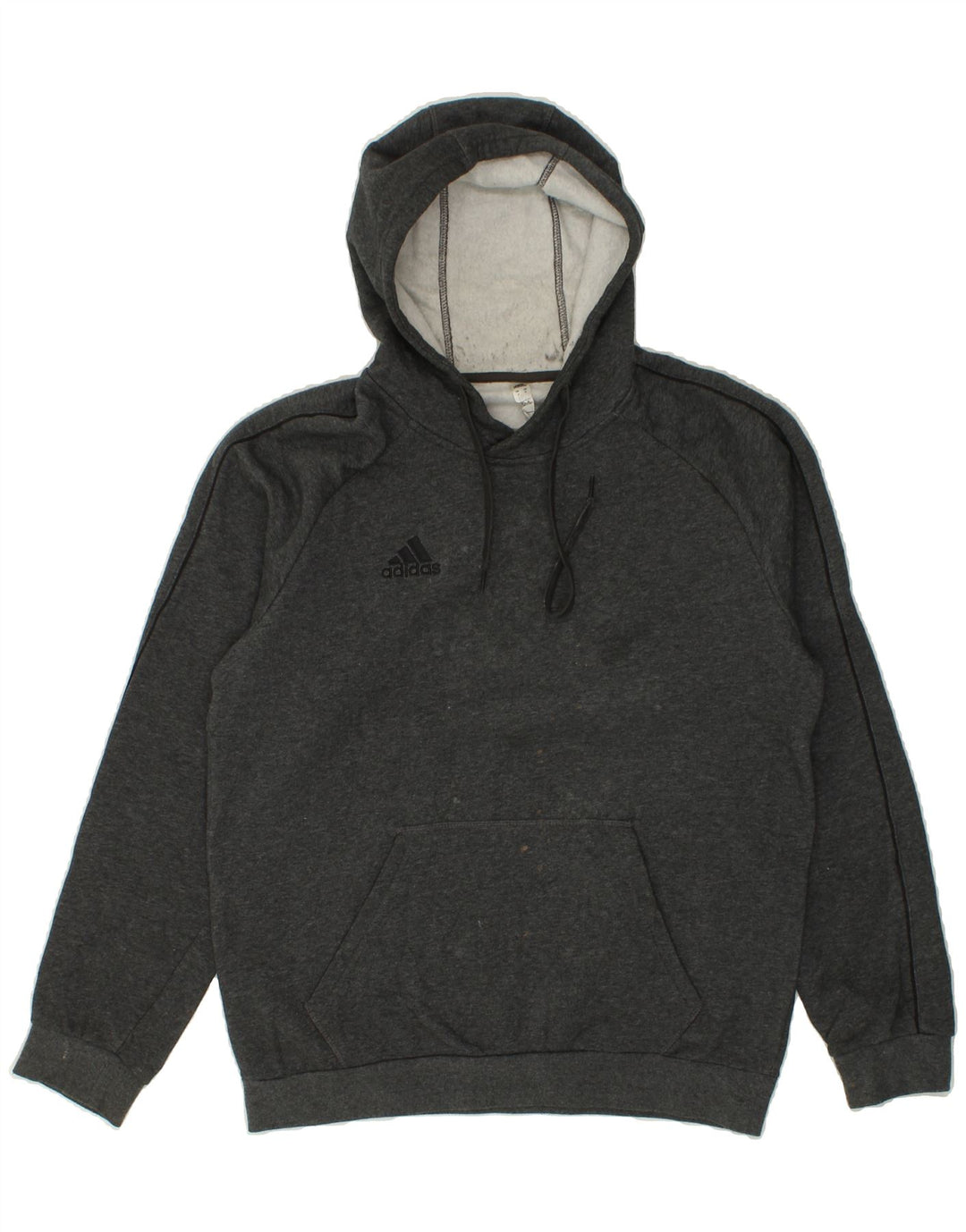 ADIDAS Mens Hoodie Jumper Medium Grey Cotton Vintage Adidas and Second-Hand Adidas from Messina Hembry 