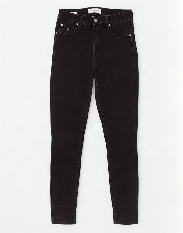 Calvin Klein Mens Skinny Jeans High Rise Skinny Jeans W30 L30 Black Cotton