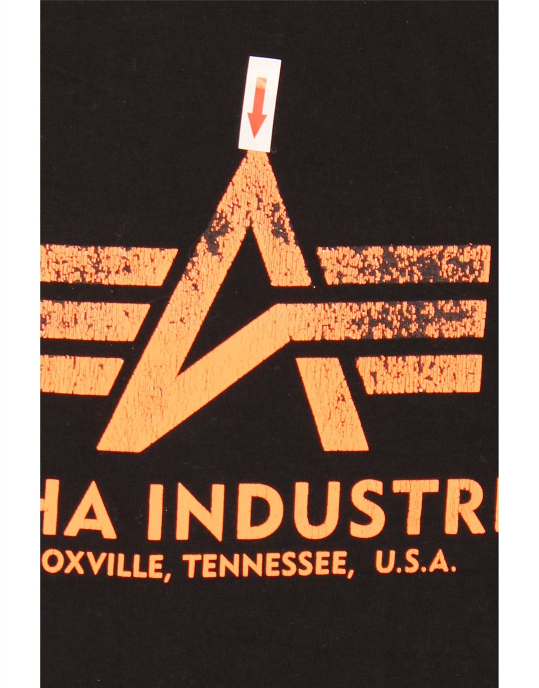 Alpha Industries Mens Graphic T-Shirt Top Small Black Cotton