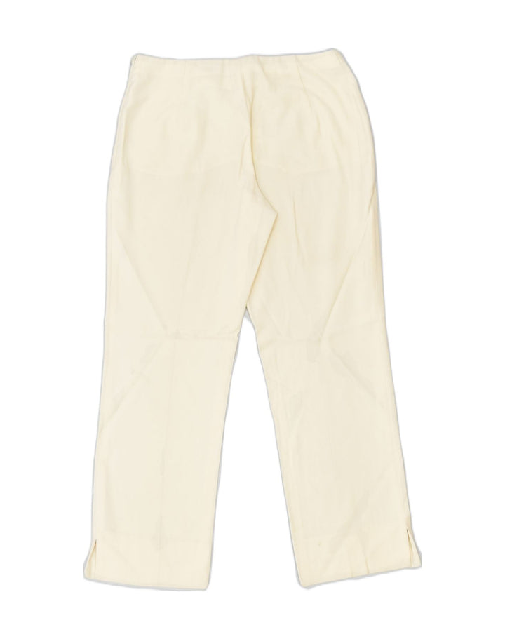 VINTAGE Womens Straight Cropped Trousers W30 L26 Beige | Vintage | Thrift | Second-Hand | Used Clothing | Messina Hembry 
