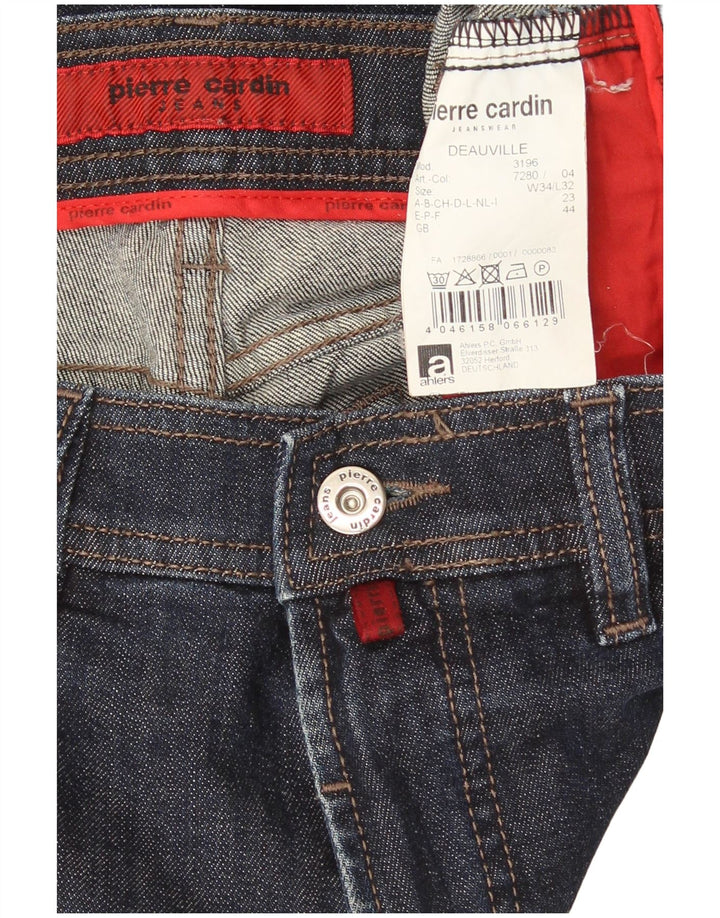 Pierre Cardin Mens Straight Jeans W34 L32 Navy Blue
