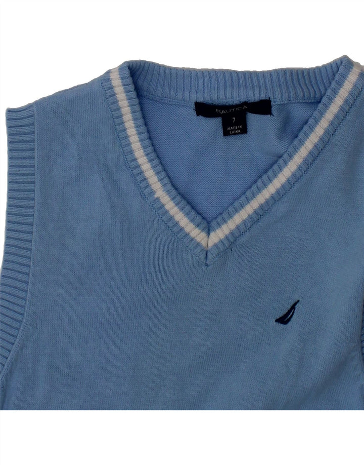 NAUTICA Boys Vest Tank Top 6-7 Years Blue Cotton Vintage Nautica and Second-Hand Nautica from Messina Hembry 
