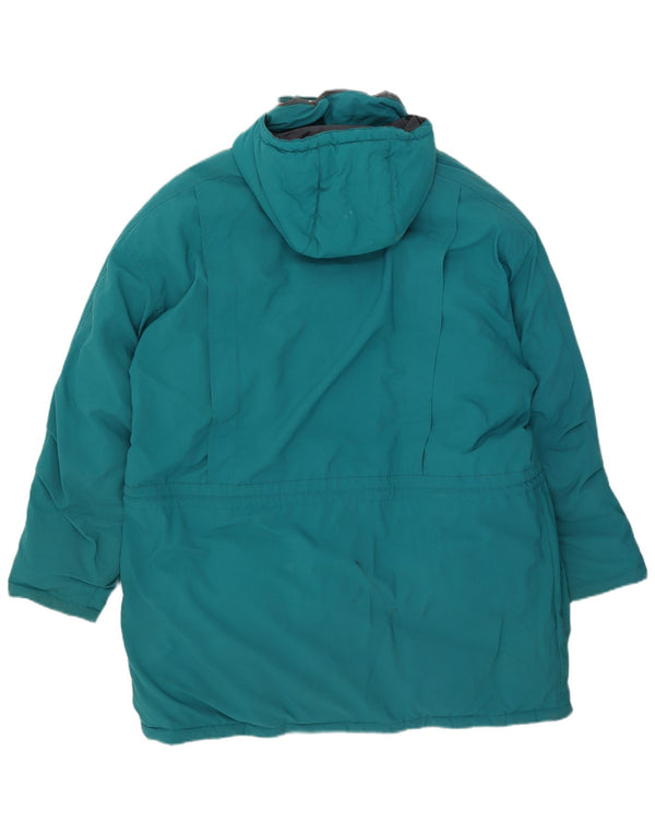 Valmeline Mens Hooded Windbreaker Coat UK 42 XL Blue Nylon