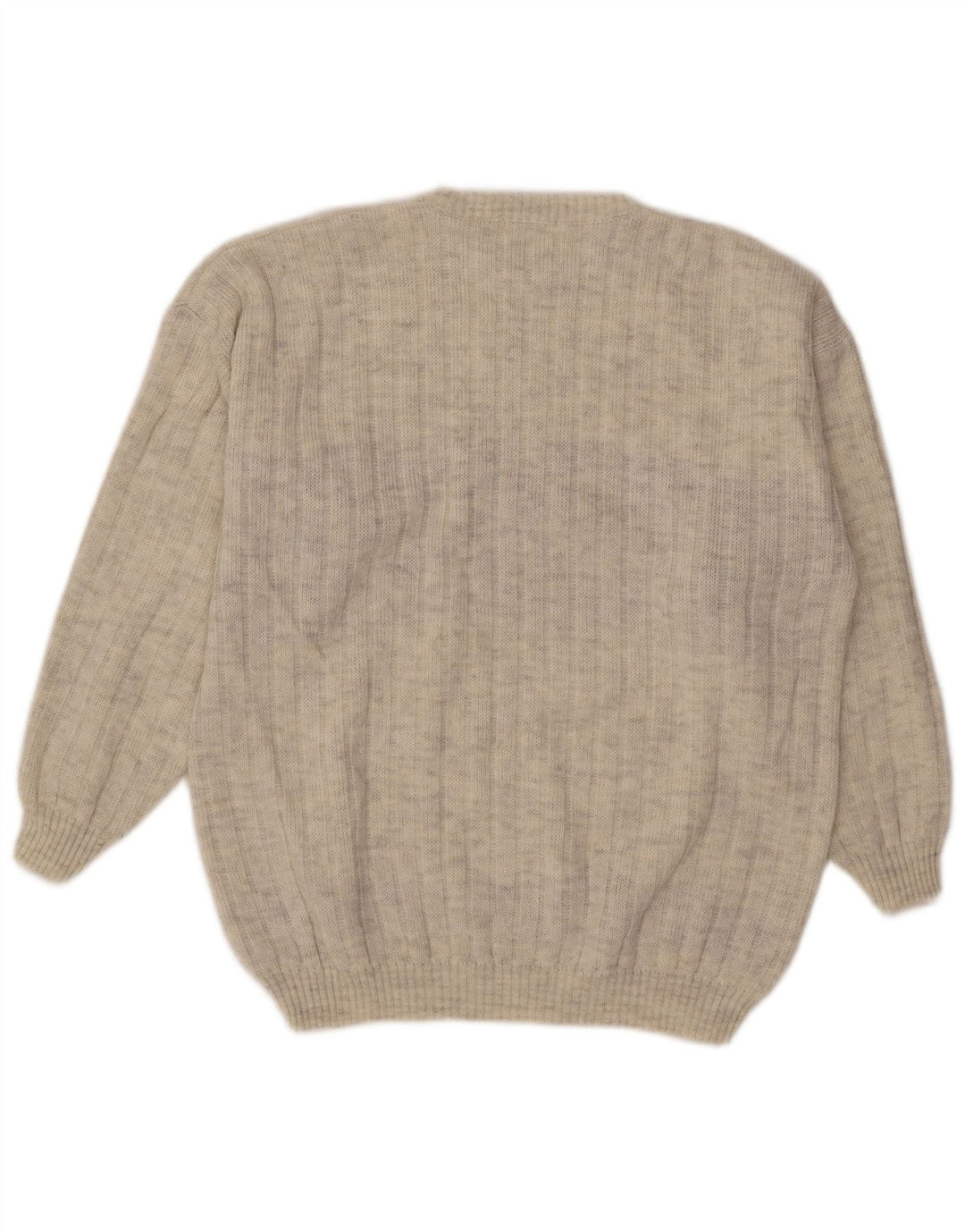 Vintage Mens Crew Neck Jumper Sweater XL Grey Argyle/Diamond