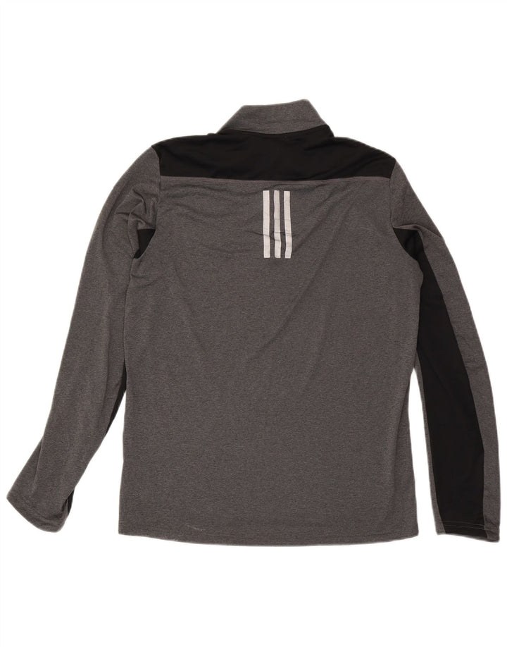 Adidas Mens Aeroready Pullover Tracksuit Top Medium Grey Colourblock