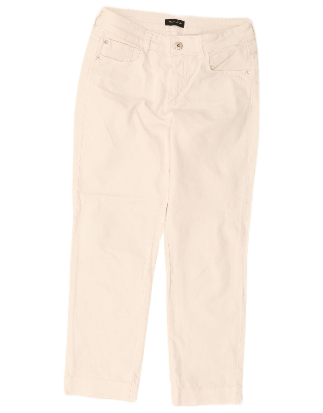 Jeans corti da donna Massimo Dutti EU 38 Small W28 L25 Bianco